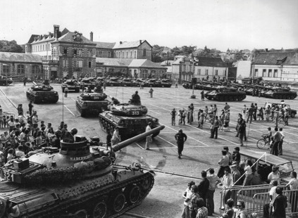 Photos Didier Leplat : opération Demeter en centre ville de Dreux en 1977