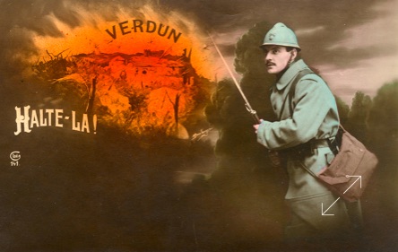 Carte postale Halte-là - Verdun 1916