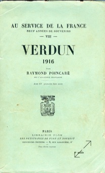 Couverture du livre de Raymond Poincaré - Au service de la France - Verdun 1916